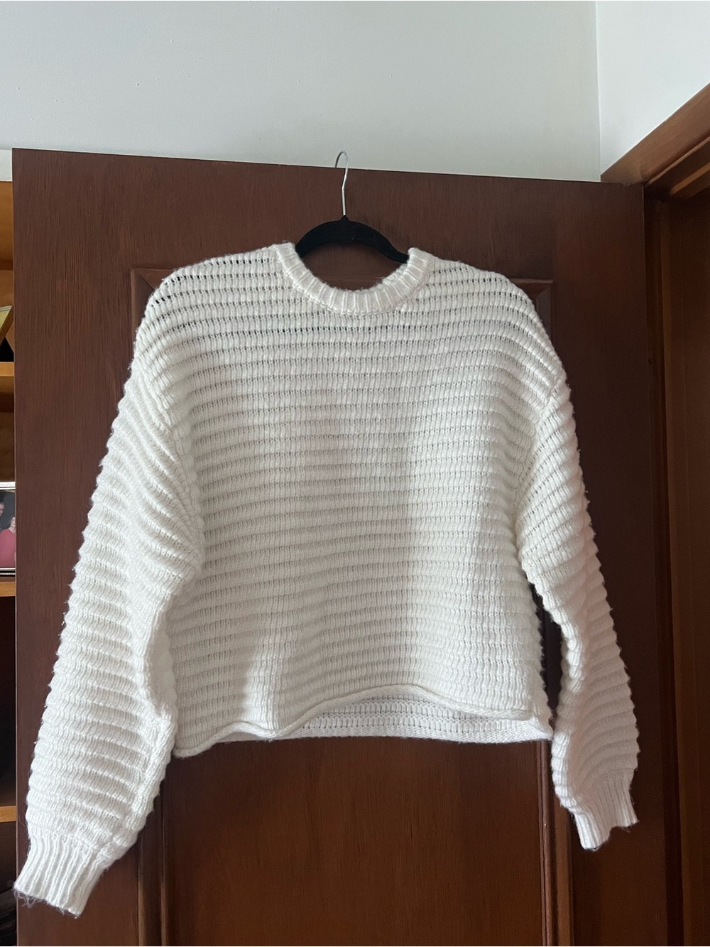 Dynamite Women's White Crewneck Chunky Knit Sweater XXS EUC